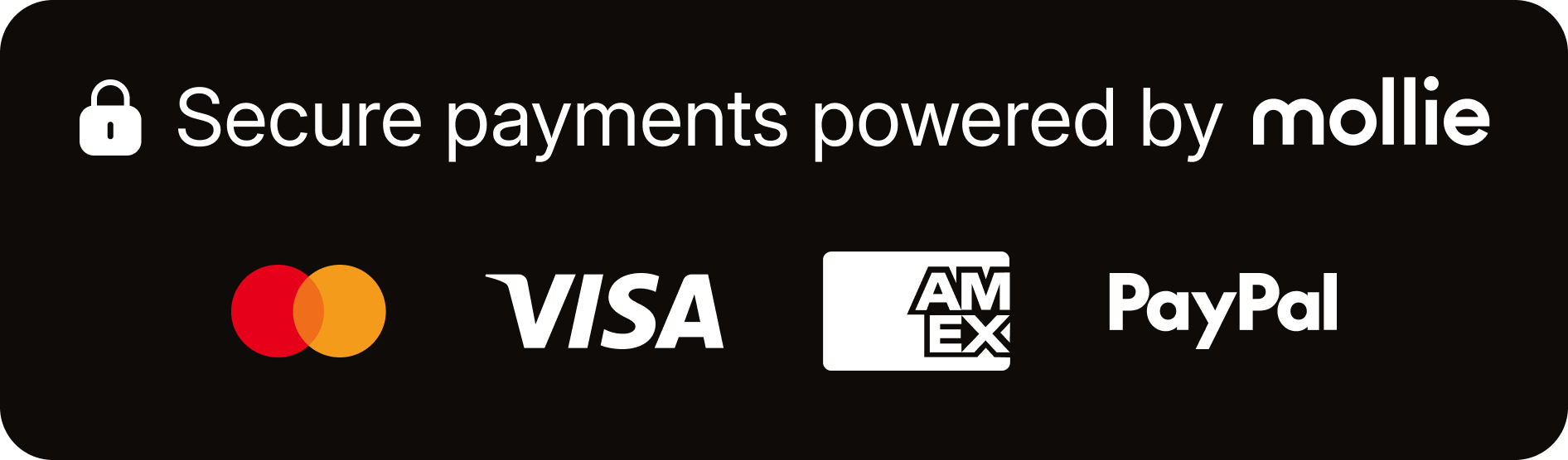 Secure payments powered by Mollie
